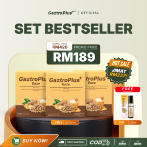 BESTSELLER SET GAZTROPLUS  (3 KOTAK + 1 FREE OIL)