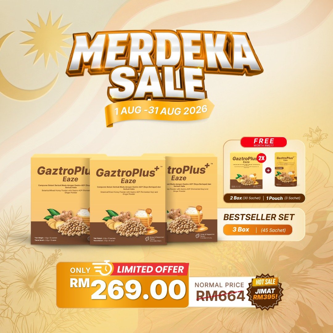 MERDEKA SALES BESTSELLER SET (5 Kotak Gaztroplus + 1 Pouch)